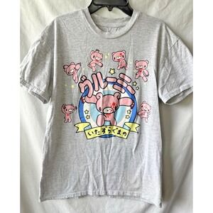 Gloomy Bear Mori Chack Graphic T-Shirt Gray Adult Medium Naughty Grizzly Tee